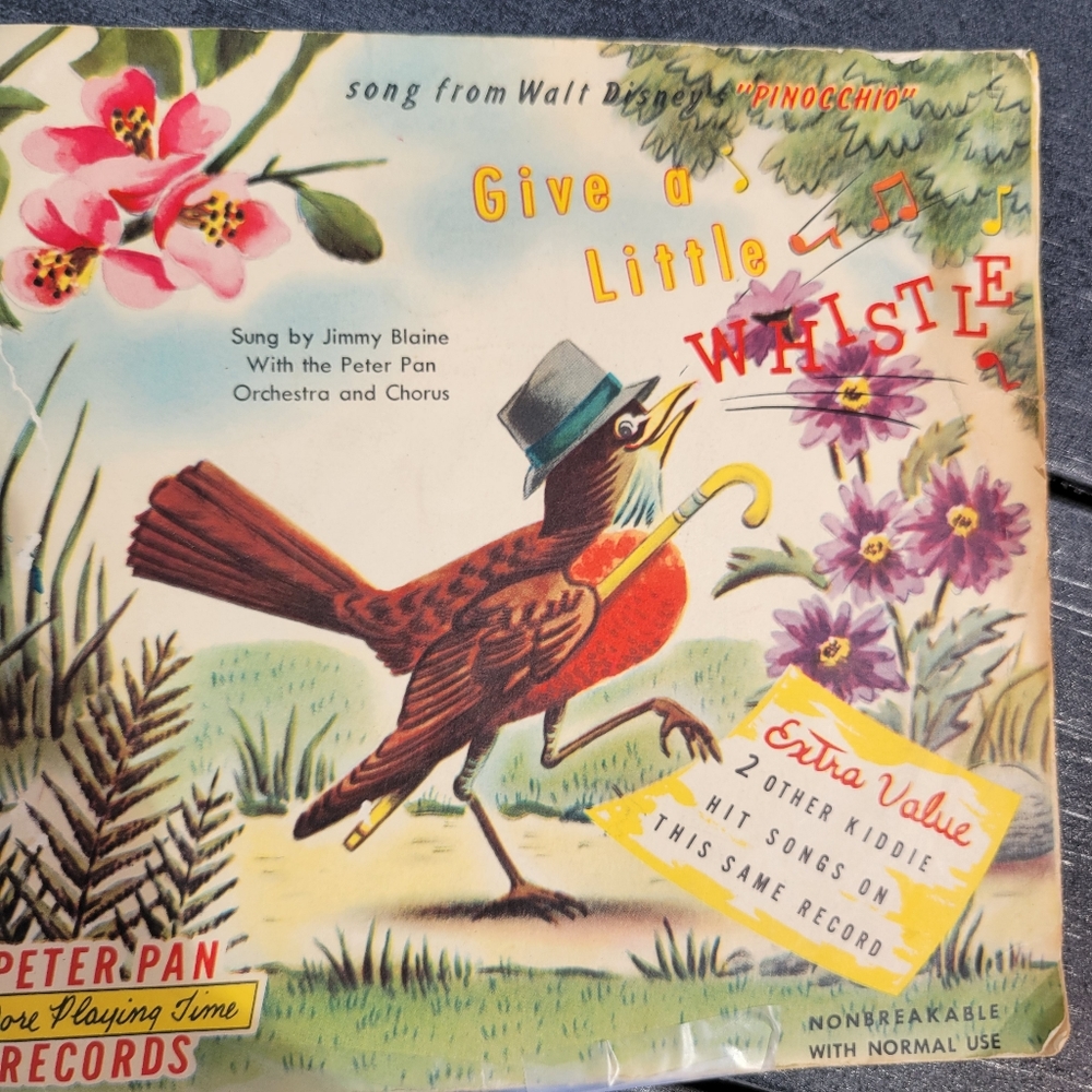 5 Vintage Kid's Records ~ Peter Pan & Golden Records ~ MCM ~ Great Retro Artwork